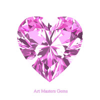 Art Masters Gems Standard 1.5 Ct Heart Light Pink Sapphire Created Gemstone HCG150-LPS