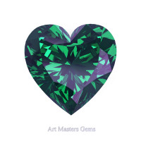 Art Masters Gems Standard 1.5 Ct Heart Russian Alexandrite Created Gemstone HCG150-RAL