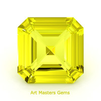Art Masters Gems Standard 2.0 Ct Asscher Yellow Sapphire Created Gemstone ACG200-YS