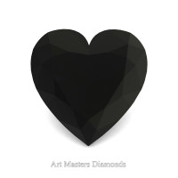 Art Masters Gems Standard 2.0 Ct Heart Black Diamond Created Gemstone HCG200-BD