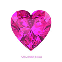 Art Masters Gems Standard 2.0 Ct Heart Pink Sapphire Created Gemstone HCG200-PS