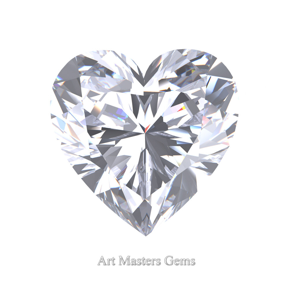 Art Masters Gems Standard 0.5 Ct Heart Pink Sapphire Created Gemstone  HCG050-PS