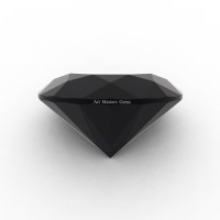 Art Masters Gems Standard 1.5 Ct Round Black Diamond Created Gemstone RCG0150-BD