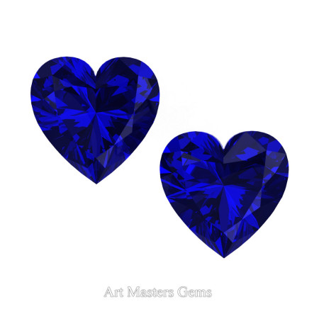Art-Masters-Gems-Standard-Set-of-Two-1-5-0-Carat-Heart-Cut-Blue-Sapphire-Created-Gemstones-HCG150S-BS-T
