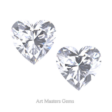 Art-Masters-Gems-Standard-Set-of-Two-2-0-0-Carat-Heart-Cut-White-Sapphire-Created-Gemstones-HCG200S-WS-T