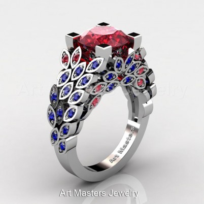 Art-Masters-Renoir-14K-White-Gold-3-Ct-Rubies-Blue-Sapphire-Engagement-Ring-Wedding-Ring-R299-14KWGBSR-P-402×402
