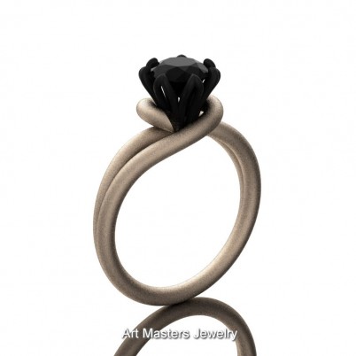 Classic-14K-Two-Tone-Rose-Gold-1-CT-Black-Diamond-Solitaire-Engagement-Ring-R559-14KRBGSBD-P1-402×402