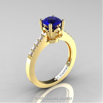 Classic-14K-Yellow-Gold-1-Carat-Blue-Sapphire-Diamond-Solitaire-Wedding-Ring-R101-14KYGDBS-P-402×402