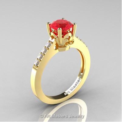 Classic-14K-Yellow-Gold-1-Carat-Ruby-Diamond-Solitaire-Wedding-Ring-R101-14KYGDR-P-402×402