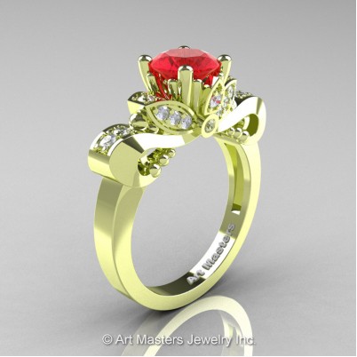 Classic-18K-Green-Gold-1-Carat-Ruby-Diamond-Solitaire-Engagement-Ring-R323-14KGGDR-P-402×402