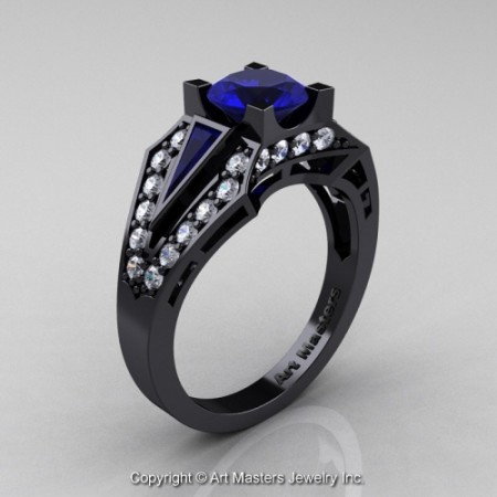 Classic_Edwardian_14K_Black_Gold_1_0_Ct_Blue_Sapphire_Diamond_Engagement_Ring_R285_14KBGDBS_P_jpg-100975-500×500