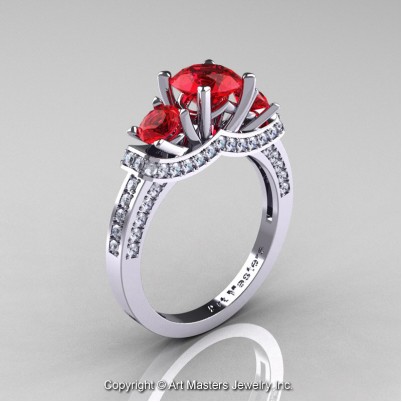 French-14K-White-Gold-Three-Stone-Ruby-Diamond-Engagement-Ring-R182-14KWGDR-P-402×402