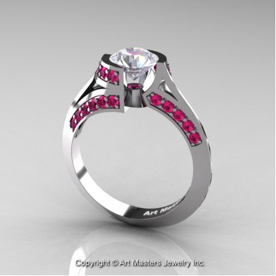 Modern-French-14K-White-Gold-1-0-Carat-Pink-and-White-Sapphire-Engagement-Ring-Wedding-Ring-R376-14KWGPSWS-P2-402×402