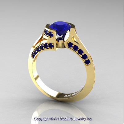 Modern-French-14K-Yellow-Gold-1-0-Carat-Blue-Sapphire-Engagement-Ring-Wedding-Ring-R376-14KYGBS-P2-402×402