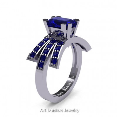 Modern-Victorian-14K-White-Gold-1-Ct-Emerald-Cut-Blue-Sapphire-Engagement-Ring-R344-14KWGBS-P-402×402