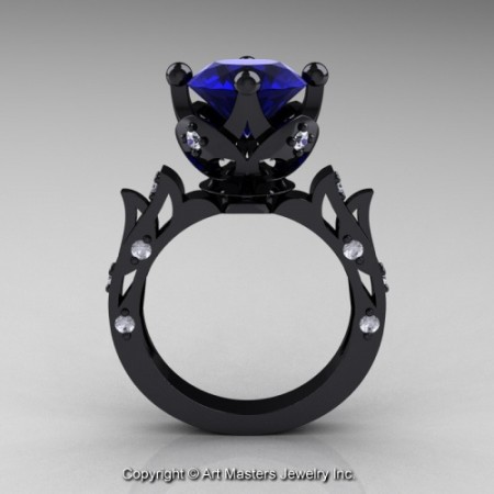 Modern_Antique_14K_Black_Gold_Blue_Sapphire_Diamond_Solitaire_Wedding_Ring_R214_14KBGDBS_F_jpg-100781-500×500