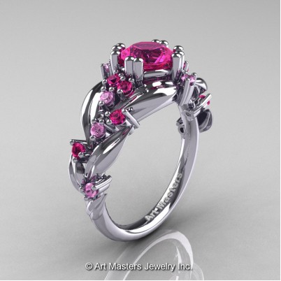 Nature-Classic-14K-White-Gold-1-0-Ct-Pink-Sapphire-Leaf-and-Vine-Engagement-Ring-R340-14KWGPS-P-402×402