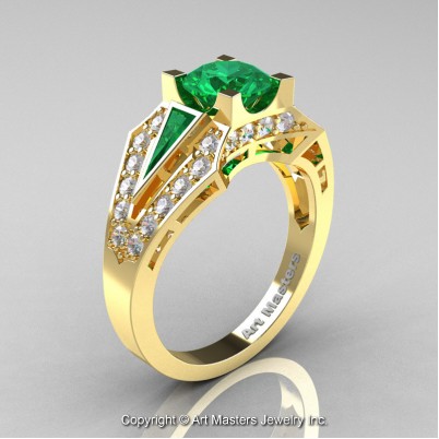 Royal-Edwardian-14K-Yellow-Gold-1-0-Ct-Emerald-Diamond-Engagement-Ring-R285-14KYGDEM-P-402×402