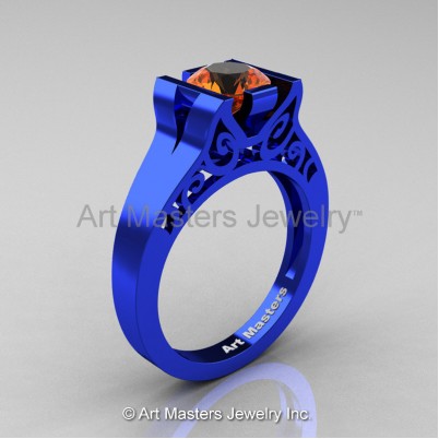 Art-Masters-Modern-Classic-14K-Blue-Gold-1-Ct-Orange-Sapphire-Engagement-Ring-R36N-14KBGOS-P-402×402