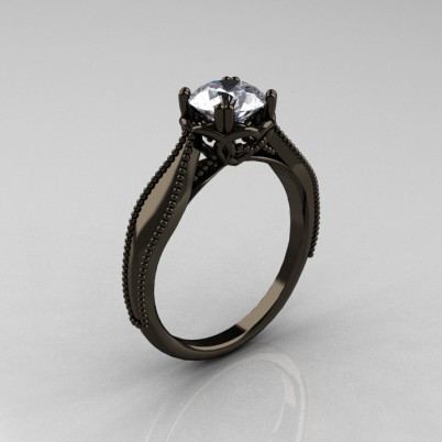 Art-Nouveau-Black-Gold-CZ-Engagement-Ring-R207-BGCZ-P-402×402