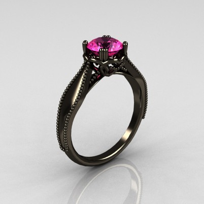 Art-Nouveau-Black-Gold-Pink-Sapphire-Engagement-Ring-R207-BGPS-P-402×402