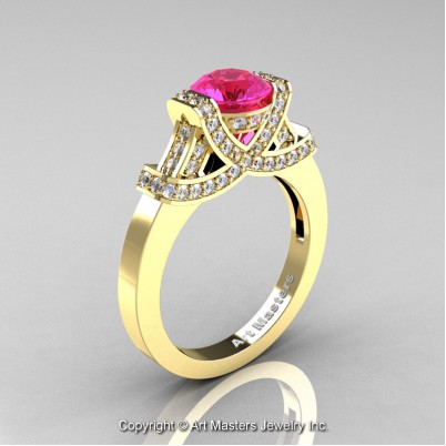 Classc-Armenian-14K-Yellow-Gold-1-0-Ct-Pink-Sapphire-Diamond-Engagement-Ring-Wedding-Ring-R283-14KYGDPS-P-402×402