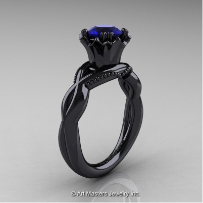 Faegheh-Modern-Classic-14K-Black-Gold-1-0-Ct-Blue-Sapphire-Solitaire-Engagement-Ring-R290-14KBGBS-P-402×402