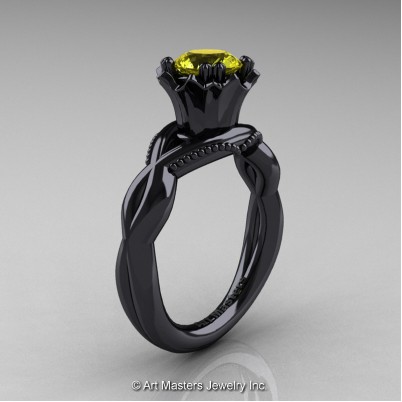 Faegheh-Modern-Classic-14K-Black-Gold-1-0-Ct-Yellow-Sapphire-Solitaire-Engagement-Ring-R290-14KBGYS-P-402×402