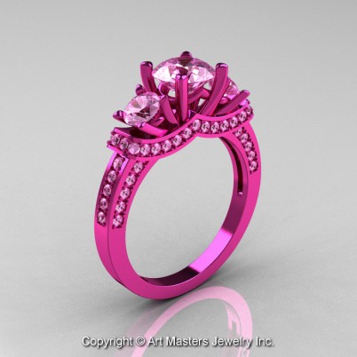 French-Pink-Gold-Three-Stone-Light-Pink-Sapphire-Wedding-Ring-Engagement-Ring-R182-PGLPS-P-402×402