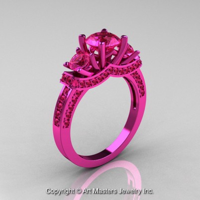 French-Pink-Gold-Three-Stone-Pink-Sapphire-Wedding-Ring-Engagement-Ring-R182-PGPS-P-402×402