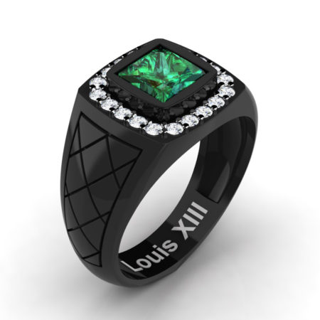 Louis-XIII-Modern-14K-Black-Gold-1-25-Carat-Princess-Emerald-Diamond-Wedding-Ring-R1131-14KBGDEM