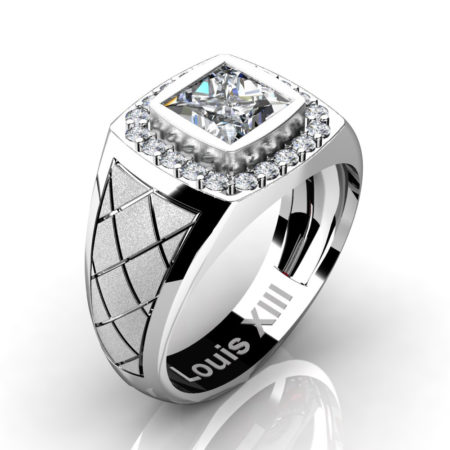 Louis-XIII-Modern-14K-White-Gold-1-25-Carat-Princess-Certified-Diamond-Wedding-Ring-R1131-14KSWGCVSD