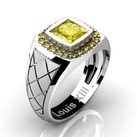 Louis-XIII-Modern-14K-White-Gold-1-25-Carat-Princess-Yellow-Sapphire-Wedding-Ring-R1131-14KSWGYS3